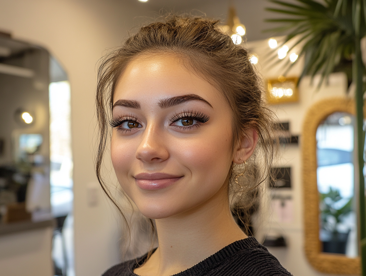 Lash Artist with beautiful lash extensions