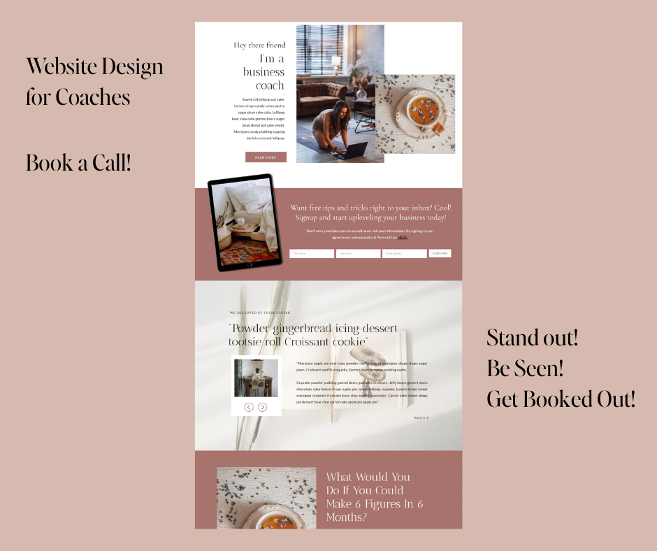 a picture of a coaching website designed by Malabella Design