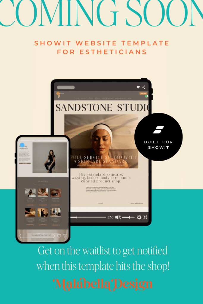Sandstone Studio Esthetician website template