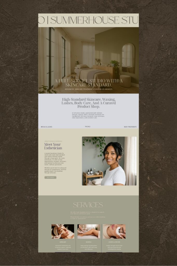 Best Website Templates for Estheticians
