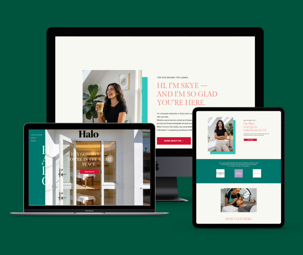 Halo Website Template by Malabella Design