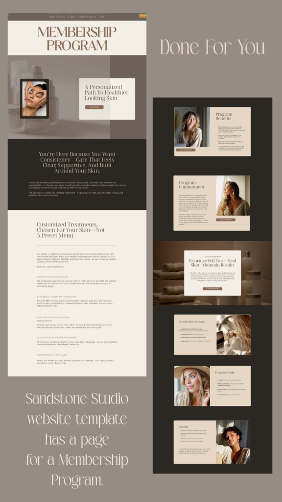 Sandstone Studio Membership Page